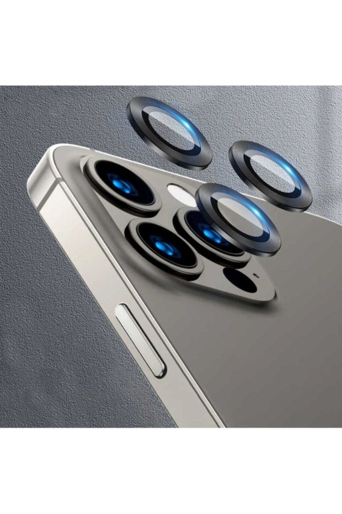 [RNZ-TA58112] Apple iPhone 13 Pro Uyumlu Zore CL-04 Kamera Lens Koruyucu (Siyah)
