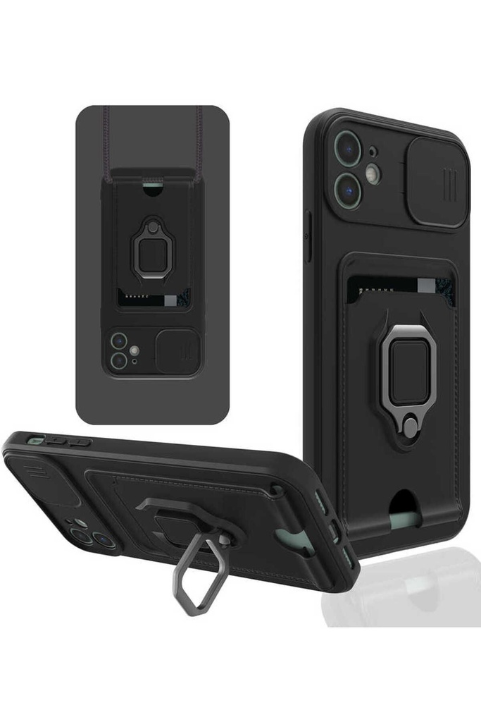 [RNZ-TA58208] Apple iPhone 11 Uyumlu Kılıf ​Zore Pelit Kapak (Siyah)