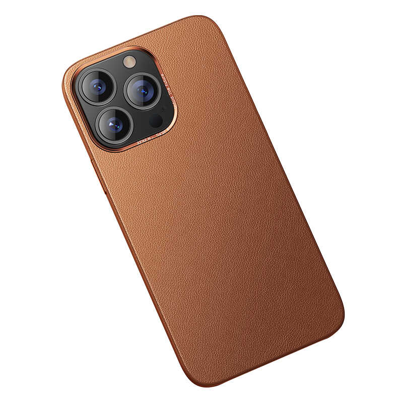 Apple iPhone 13 Pro Max Uyumlu Kılıf Benks Magnetic Hakiki Deri Kılıf