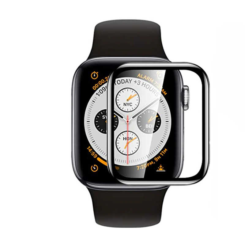 [RNZ-TA58273] Apple Watch 44mm Uyumlu Zore PMMA Silikon Body Saat Ekran Koruyucu