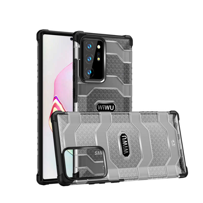 [RNZ-TA58674] Samsung Galaxy Note 20 Ultra Uyumlu Kılıf ​​​​​Wiwu Voyager Kapak (Siyah)