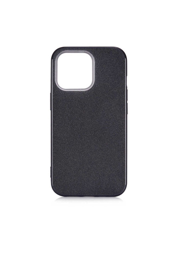 [RNZ-TA58395] Apple iPhone 13 Pro Uyumlu Kılıf Zore Shining Silikon (Siyah)