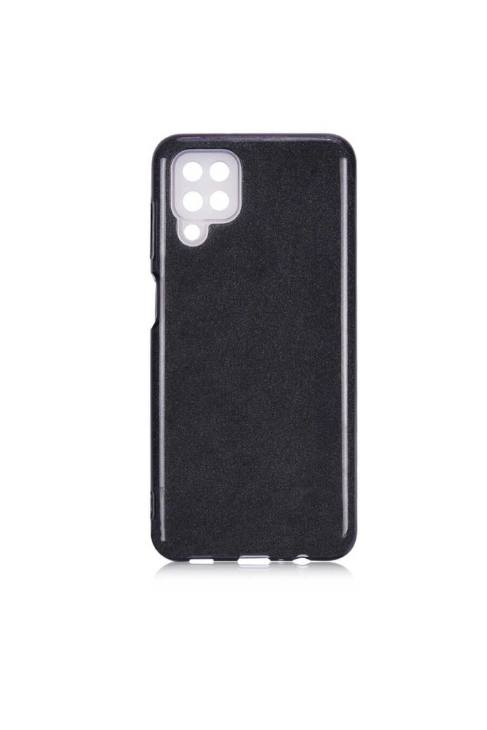 [RNZ-TA58413] Samsung Galaxy A12 Uyumlu Kılıf Zore Shining Silikon (Siyah)