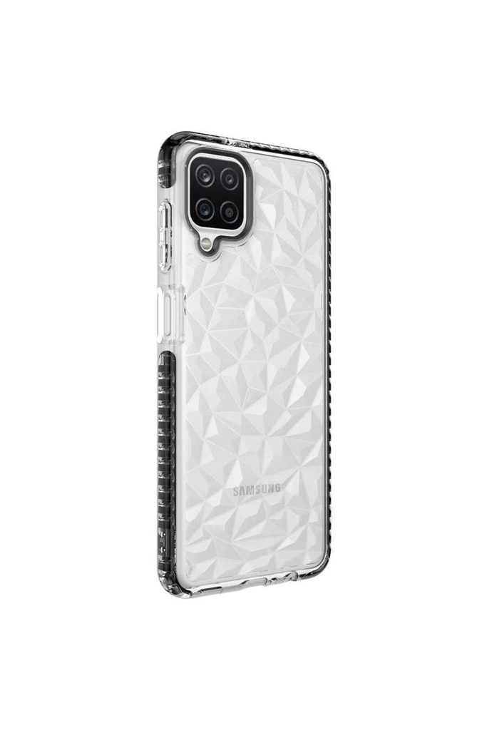 [RNZ-TA58461] Samsung Galaxy A12 Uyumlu Kılıf Zore Buzz Kapak (Siyah)