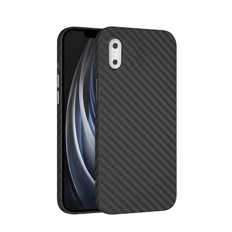 [RNZ-TA58641] Apple iPhone XS Uyumlu Kılıf ​​​​​Wiwu Skin Carbon PP Kapak