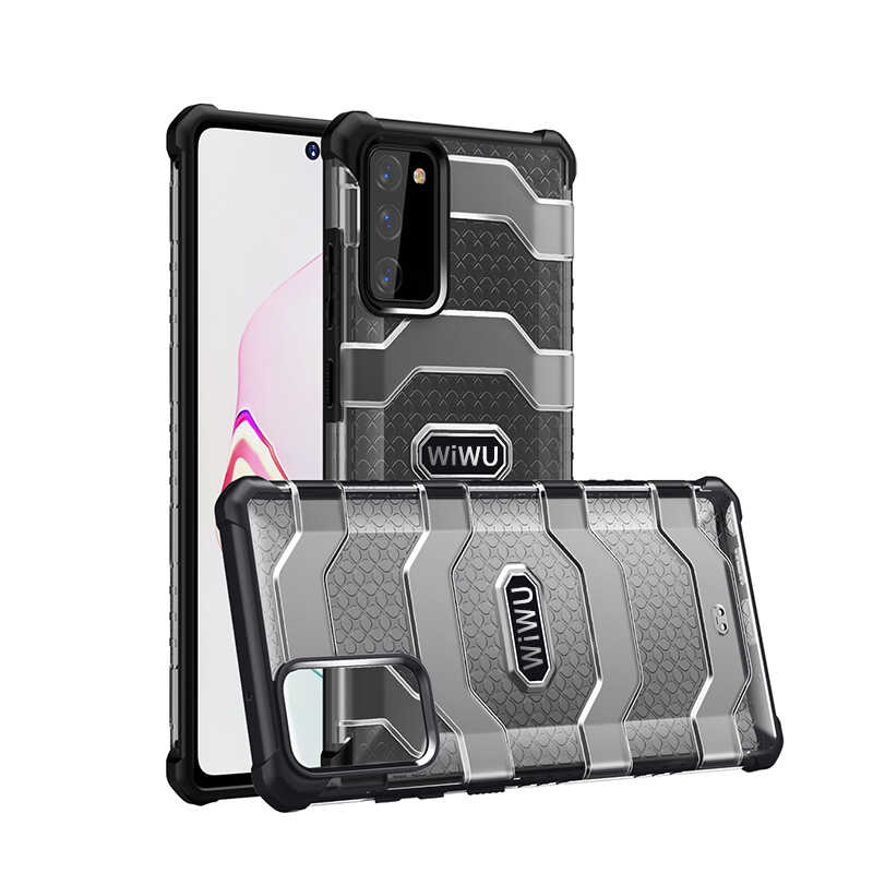 [RNZ-TA58679] Samsung Galaxy Note 20 Uyumlu Kılıf ​​​​​Wiwu Voyager Kapak (Siyah)