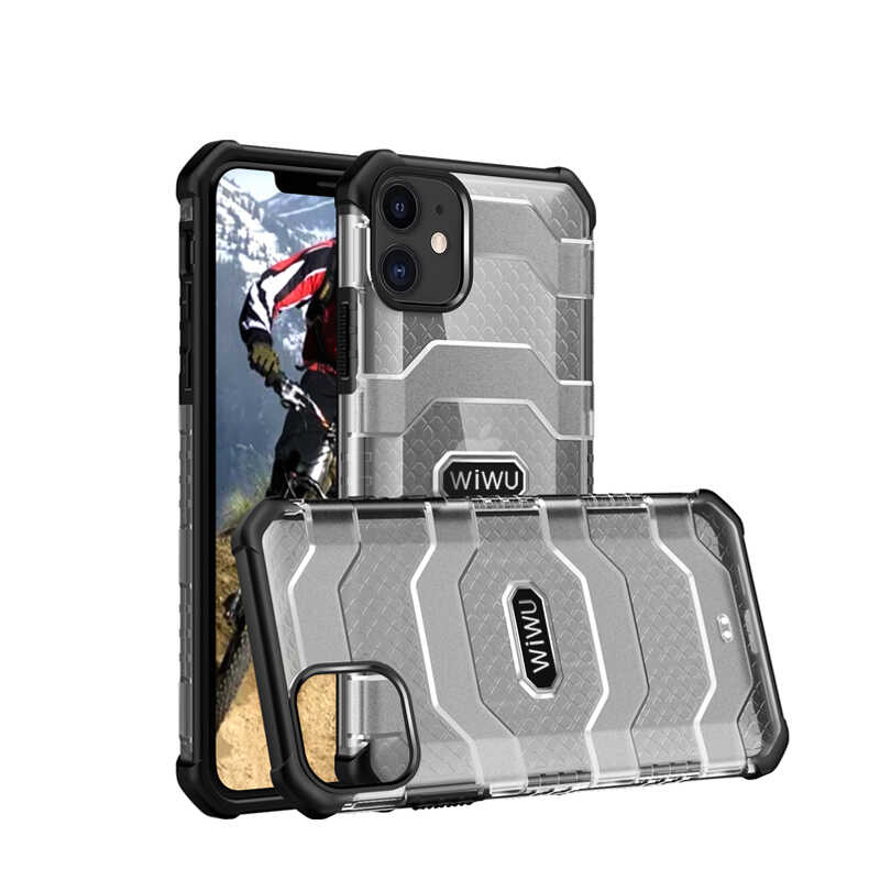 [RNZ-TA58653] Apple iPhone 12 Mini Uyumlu Kılıf ​​​​​Wiwu Voyager Kapak (Siyah)