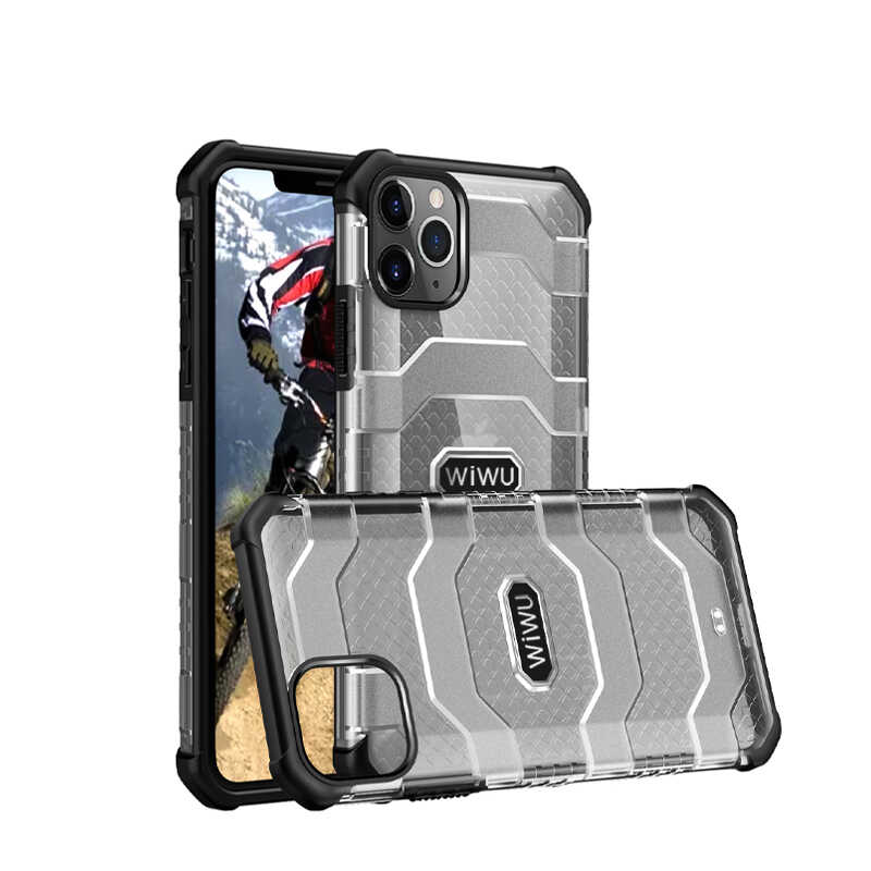 [RNZ-TA58669] Apple iPhone 12 Pro Max Uyumlu Kılıf ​​​​​Wiwu Voyager Kapak (Siyah)