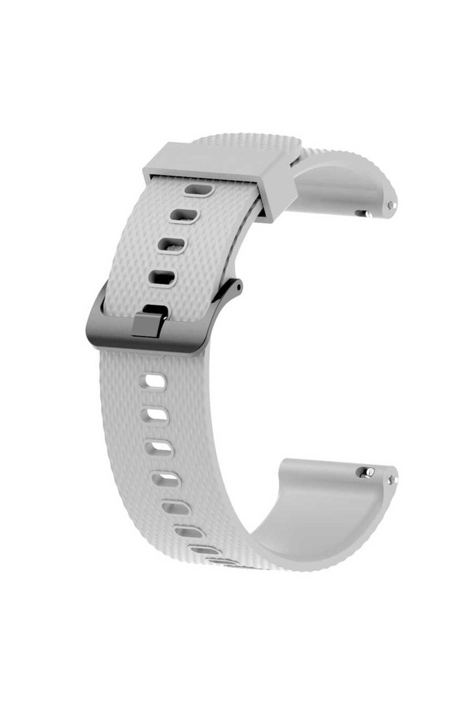 Samsung Galaxy Watch Active 2 44mm Uyumlu 20mm Kordon Silikon Tırtıllı Yumuşak Esnek KRD-46 Kayış