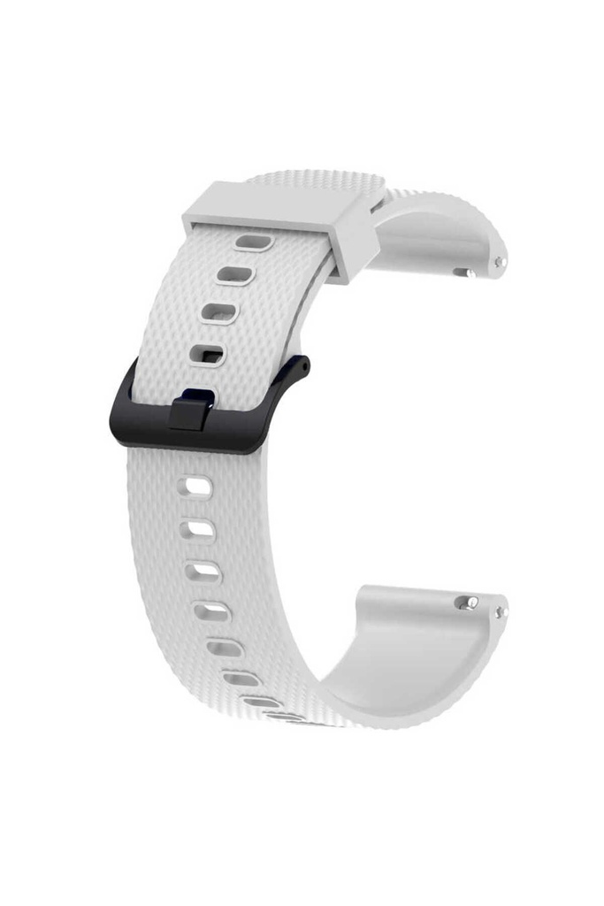 Samsung Galaxy Watch Active 2 44mm Uyumlu 20mm Kordon Silikon Tırtıllı Yumuşak Esnek KRD-46 Kayış
