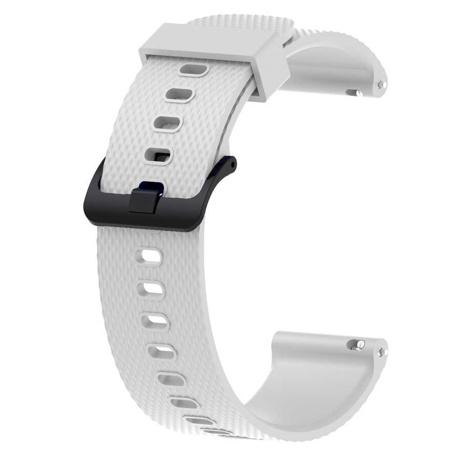 Huawei GT2 42mm Uyumlu Kordon Silikon Tırtıllı Yumuşak Esnek KRD-46 Kayış