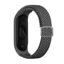 Xiaomi Mi Band 5 Uyumlu Kordon Örgü İşlemeli Yumuşak Hasır KRD-49 Kayış