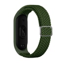Xiaomi Mi Band 5 Uyumlu Kordon Örgü İşlemeli Yumuşak Hasır KRD-49 Kayış