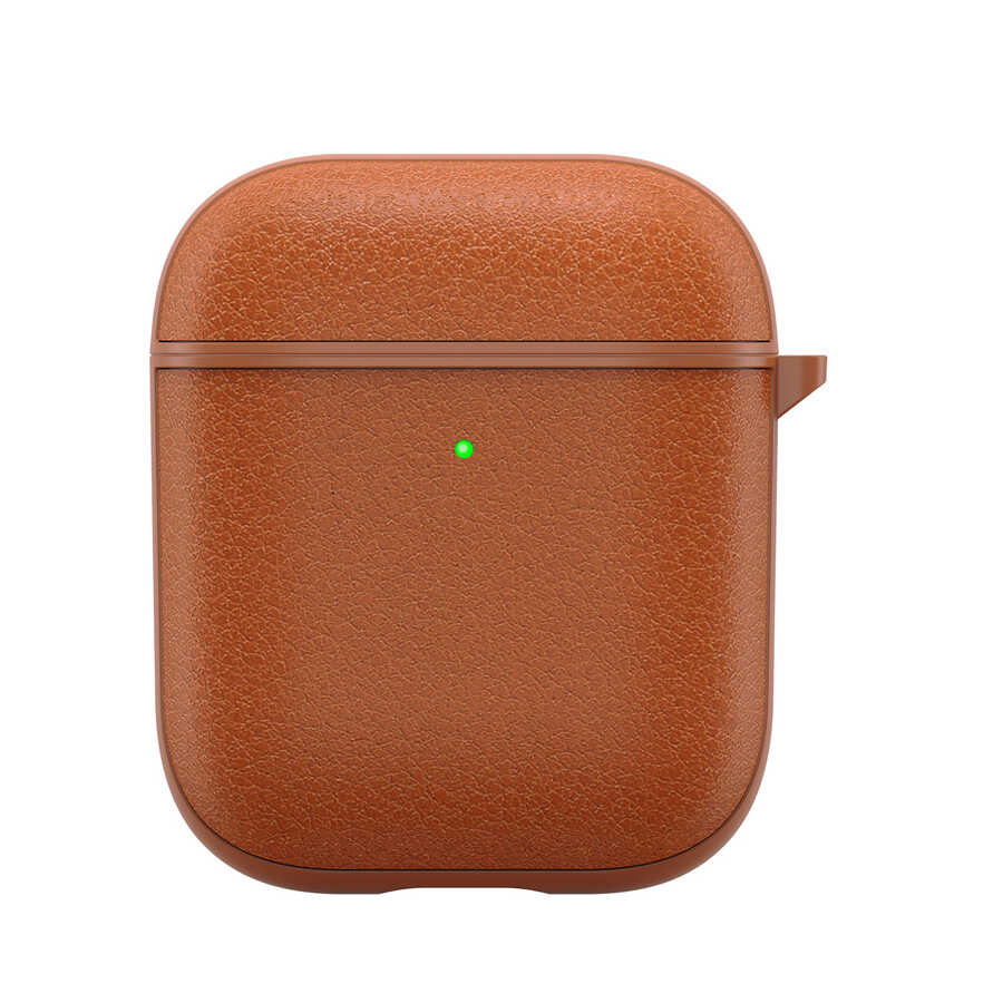 Apple Airpods Uyumlu Kılıf Wiwu Calfskin Kılıf