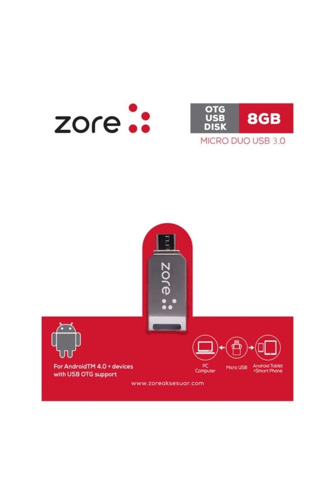 Zore 3.0 Micro Metal OTG 8 GB