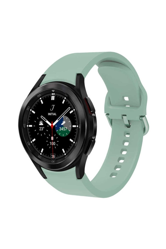 Samsung Galaxy Watch 4 Classic 46mm Uyumlu Kordon Silikon Spor Görünümlü Esnek Yumuşak KRD-50 Kayış