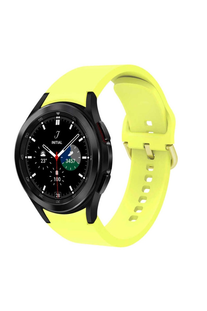 Samsung Galaxy Watch 4 Classic 46mm Uyumlu Kordon Silikon Spor Görünümlü Esnek Yumuşak KRD-50 Kayış