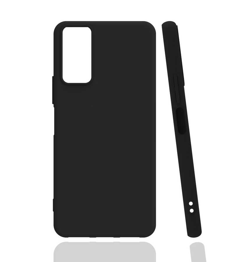[RNZ-TA59298] Samsung Galaxy A03S Uyumlu Kılıf Zore Biye Silikon (Siyah)