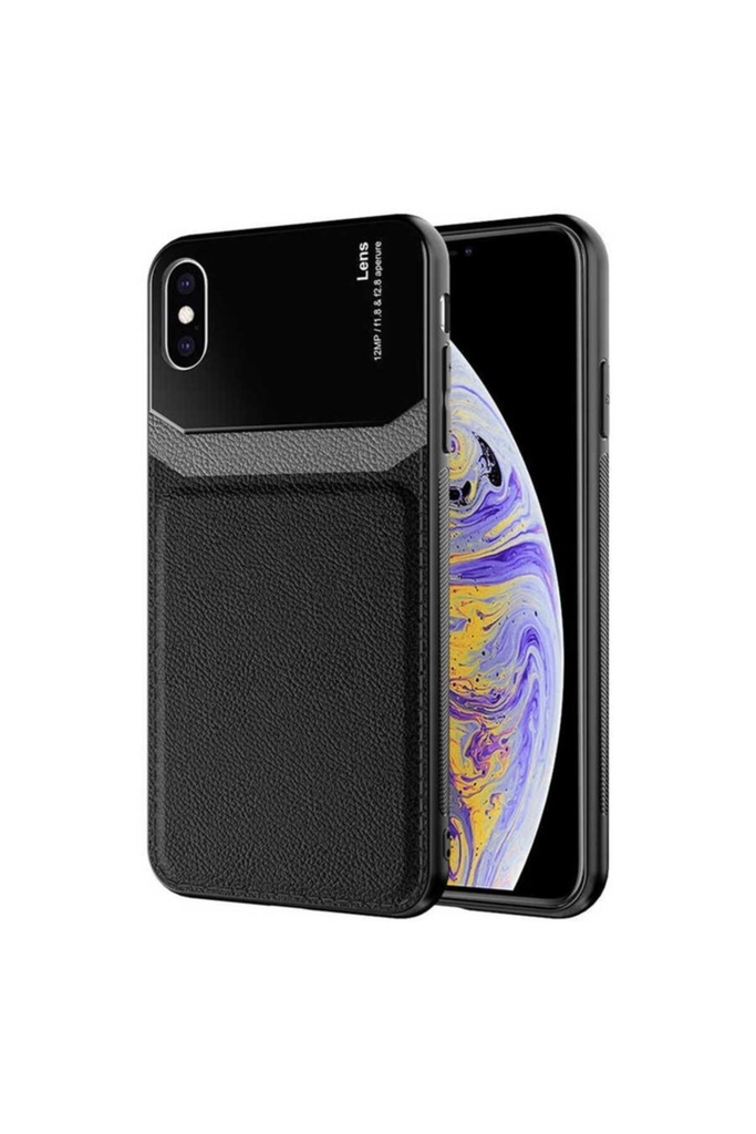 [RNZ-TA59680] Apple iPhone XS Uyumlu Kılıf ​Zore Emiks Kapak (Siyah)