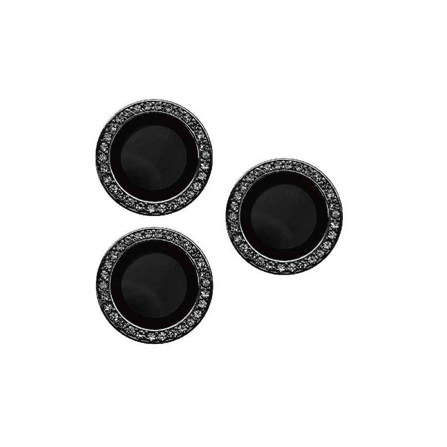 [RNZ-TA97035] Apple iPhone 15 Pro Max Uyumlu Zore CL-06 Kamera Lens Koruyucu (Siyah)