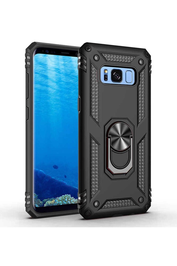 [RNZ-TA59422] Samsung Galaxy S8 Uyumlu Kılıf Zore Vega Kapak (Siyah)