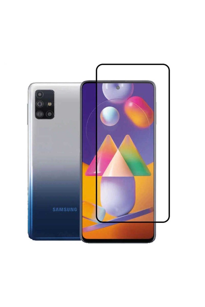 Samsung Galaxy M31S Uyumlu Zore Kenarları Kırılmaya Dayanıklı Cam Ekran Koruyucu