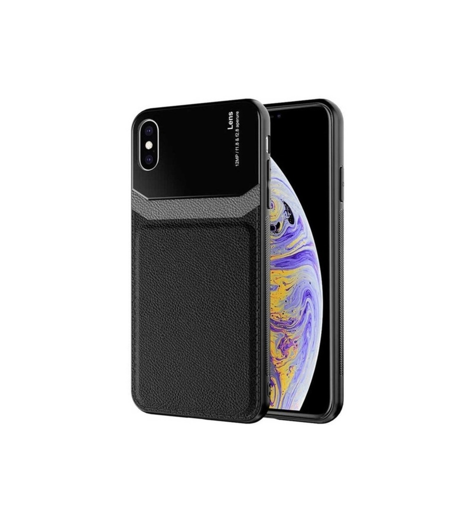 [RNZ-TA59677] Apple iPhone X Uyumlu Kılıf ​Zore Emiks Kapak (Siyah)