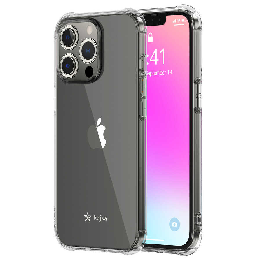 [RNZ-TA59910] Apple iPhone 13 Pro Max Uyumlu Kılıf Kajsa Transparent Kapak (Gri)