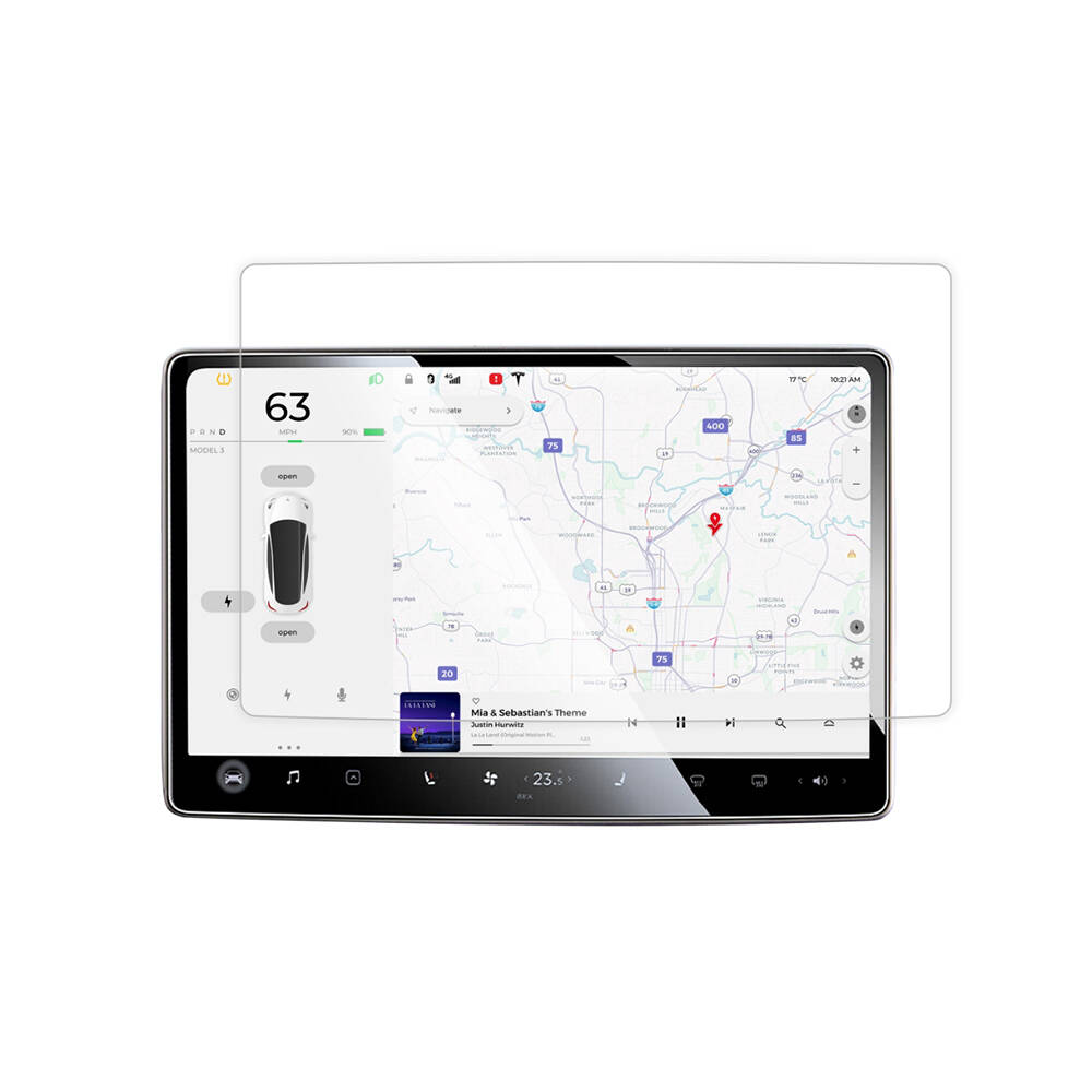 [RNZ-TA97046] Tesla Model Y Zore Araç Multimedya Temperli Cam Ekran Koruyucu