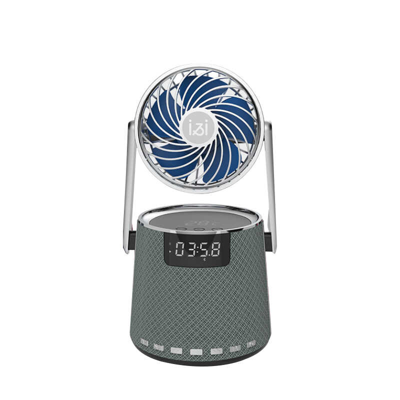 [RNZ-TA59943] Soaiy K8 Fanlı Bluetooth Speaker Hoparlör (Gri)