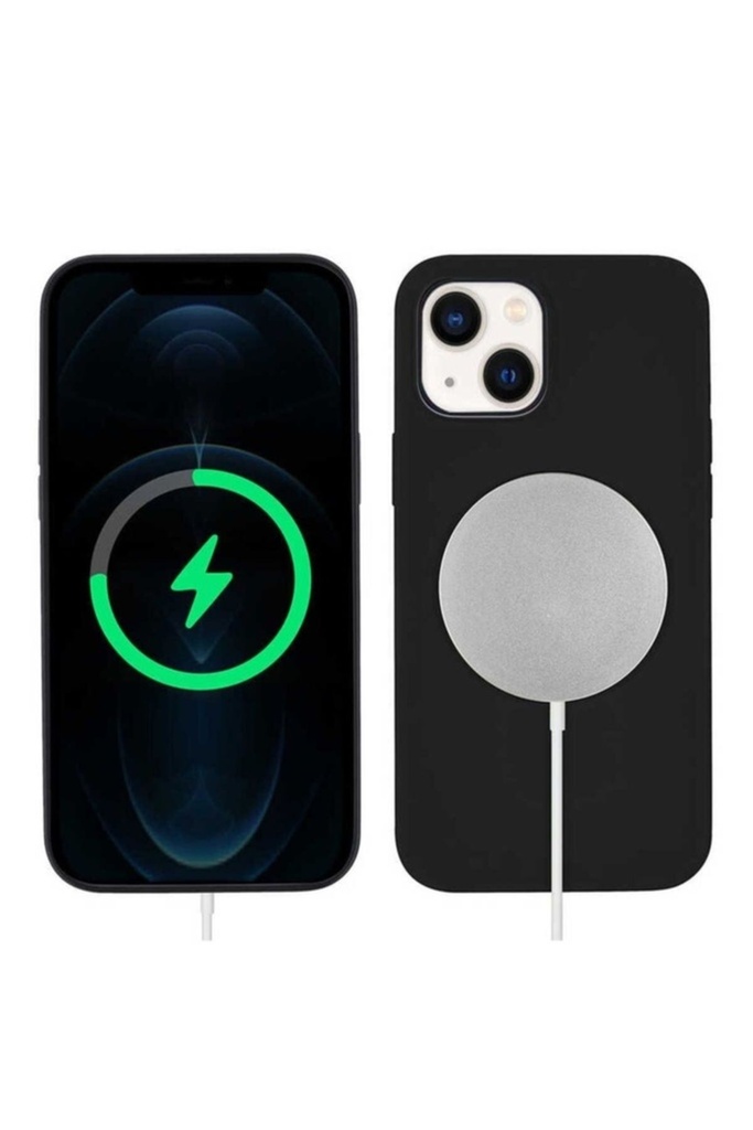 [RNZ-TA61263] Apple iPhone 13 Uyumlu Kılıf Zore Silksafe Wireless Kapak (Siyah)