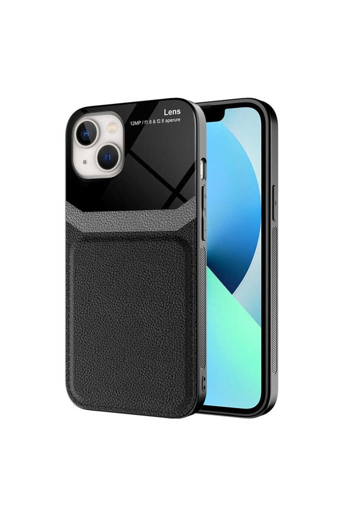 [RNZ-TA60252] Apple iPhone 13 Uyumlu Kılıf ​Zore Emiks Kapak (Siyah)