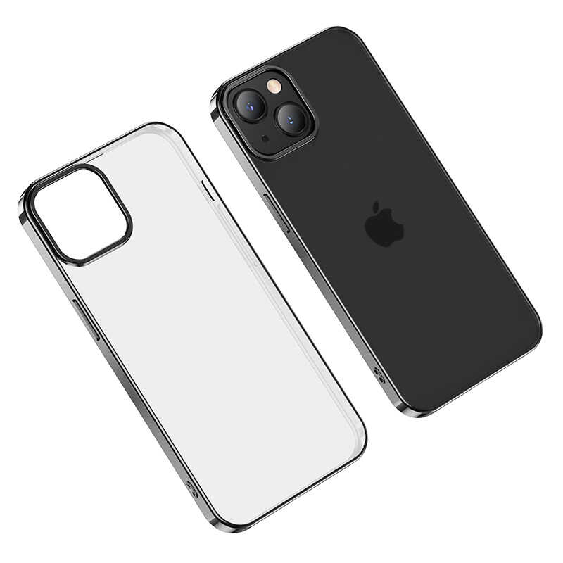 [RNZ-TA60412] Apple iPhone 13 Uyumlu Benks Matte Electroplated TPU Kapak (Siyah)