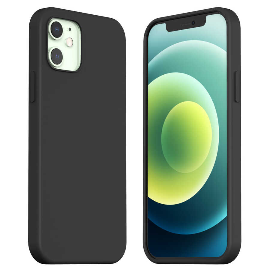 [RNZ-TA60468] Apple iPhone 12 Uyumlu Kılıf Araree Typo Skin Kapak (Siyah)