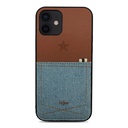 Apple iPhone 12 Uyumlu Kılıf Kajsa Denim Kapak