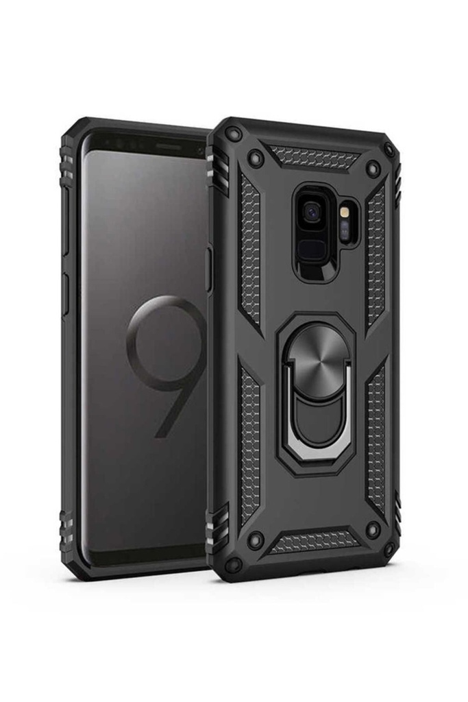 [RNZ-TA60738] Samsung Galaxy S9 Uyumlu Kılıf Zore Vega Kapak (Siyah)
