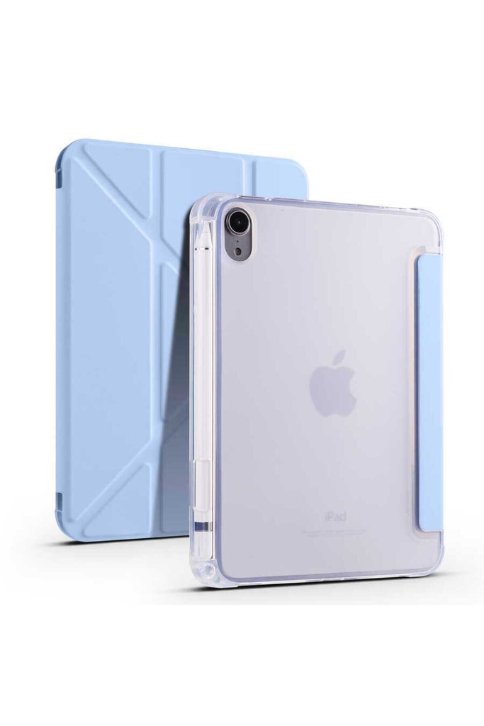 Apple iPad Mini 2021 (6.Nesil) Uyumlu Kılıf Zore Tri Folding Kalem Bölmeli Standlı Kılıf