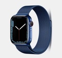 Apple Watch 7 41mm Uyumlu Kordon Hasır Metal Mıknatıslı Örgü Zore KRD-01 Kayış
