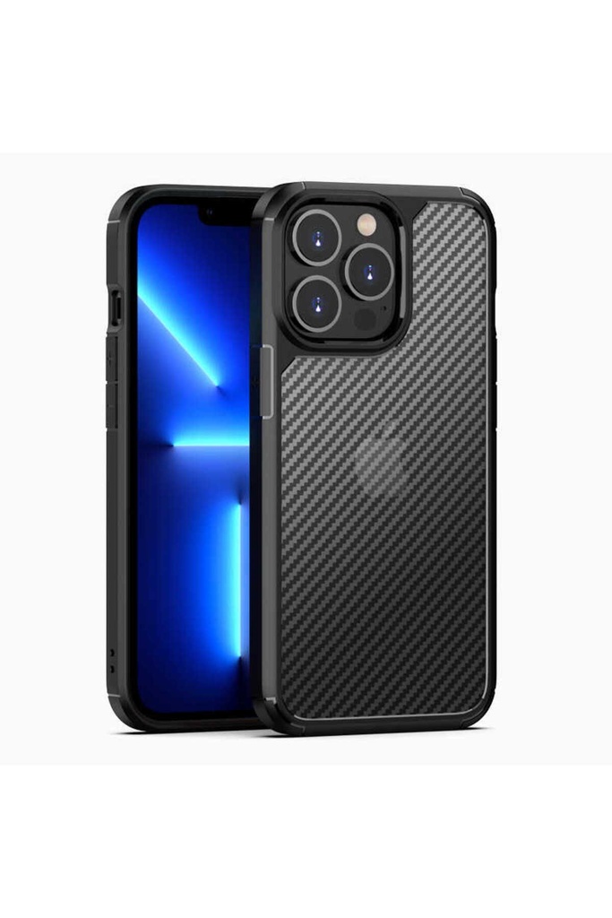 [RNZ-TA60973] Apple iPhone 13 Pro Max Uyumlu Kılıf Zore İnoks Kapak (Siyah)