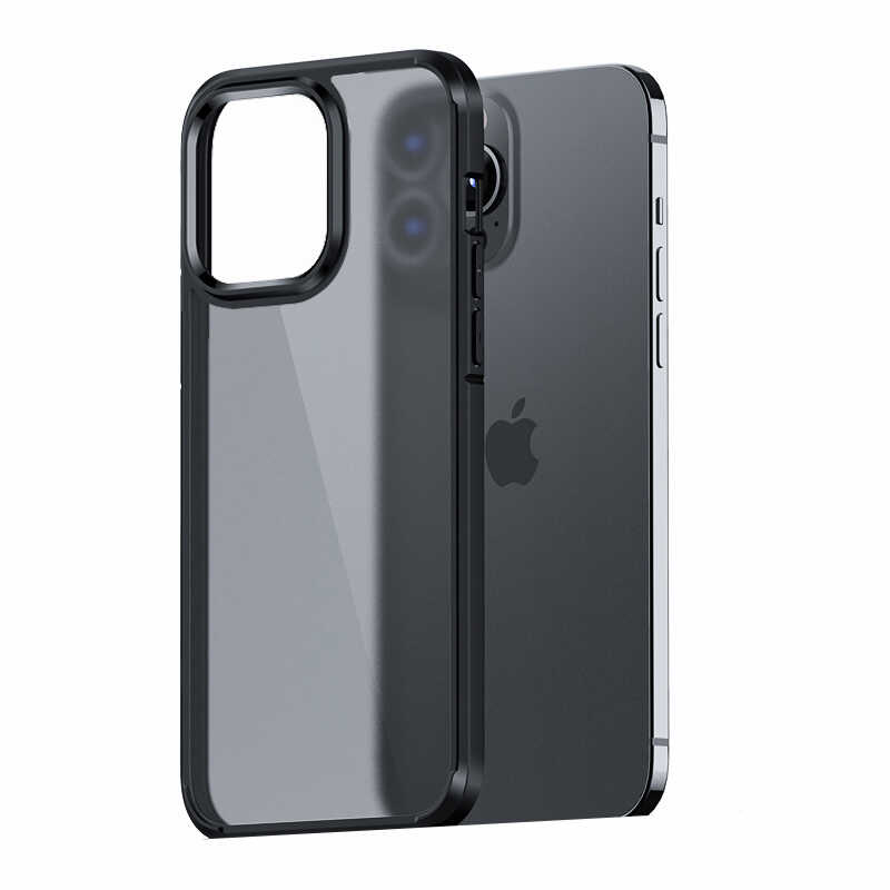 [RNZ-TA60979] Apple iPhone 13 Pro Uyumlu Kılıf Wlons H-Bom Kapak (Siyah)