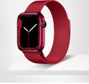 Apple Watch 7 45mm Uyumlu Kordon Hasır Metal Mıknatıslı Örgü Zore KRD-01 Kayış