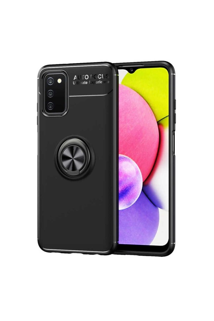 [RNZ-TA61354] Samsung Galaxy A03S Uyumlu Kılıf Zore Ravel Silikon Kapak (Siyah)
