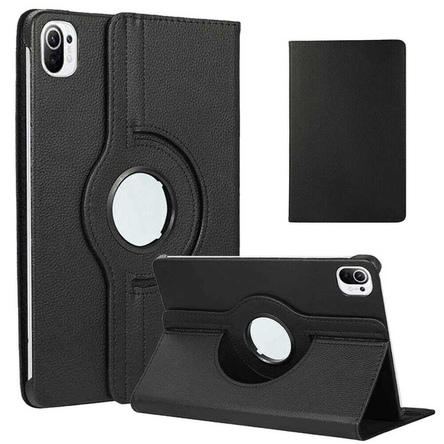 [RNZ-TA61481] Xiaomi Mi Pad 5 Uyumlu Zore Dönebilen Standlı Kılıf (Siyah)