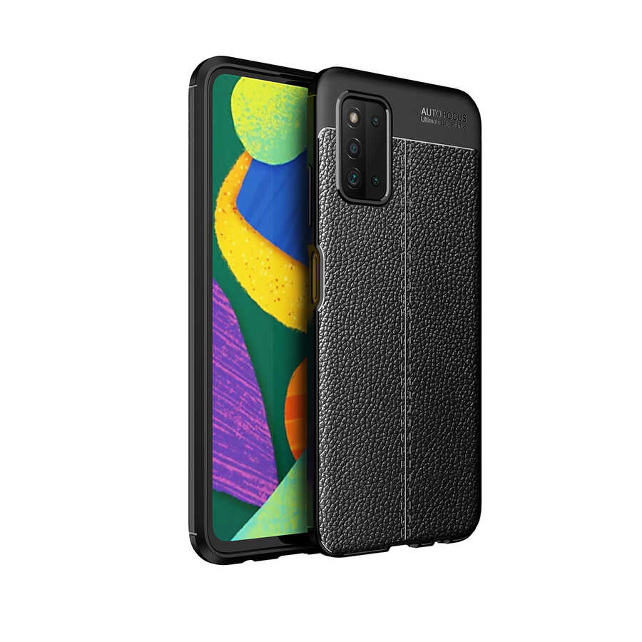 [RNZ-TA61669] Samsung Galaxy A03S Uyumlu Kılıf Zore Niss Silikon Kapak (Siyah)