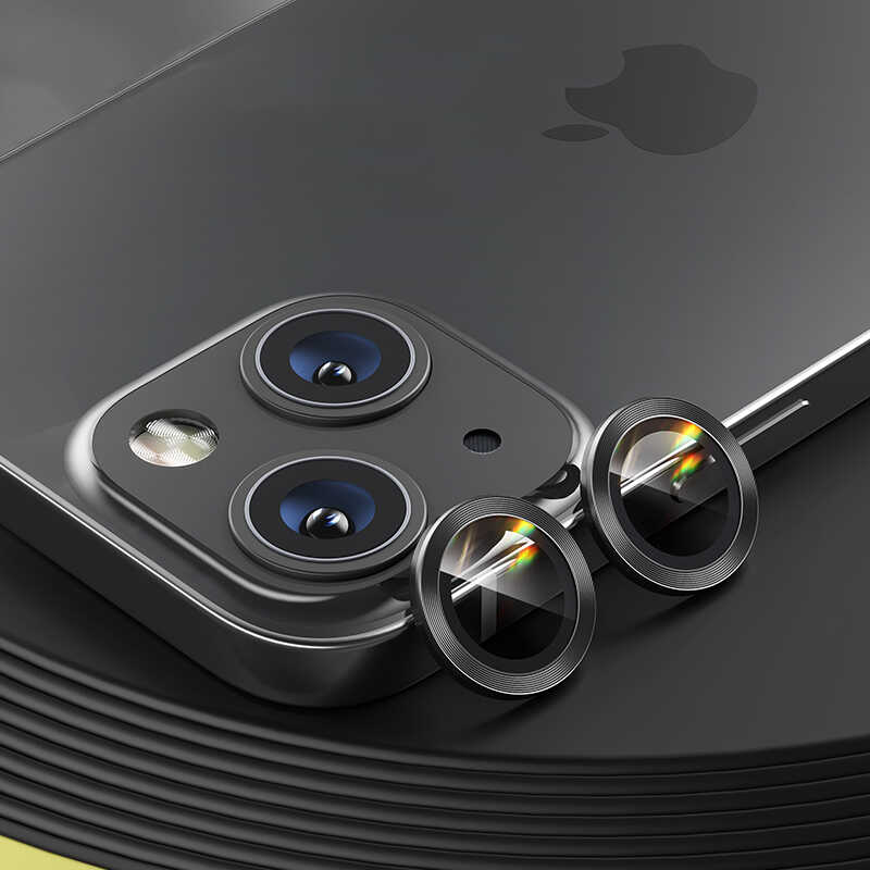 [RNZ-TA62824] Apple iPhone 13 Uyumlu Benks New KR Kamera Lens Koruyucu (Siyah)