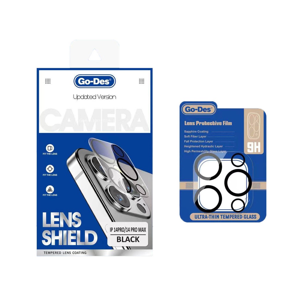 [RNZ-TA97078] Apple iPhone 14 Pro Uyumlu Go Des Lens Shield CL-14 Kamera Lens Koruyucu