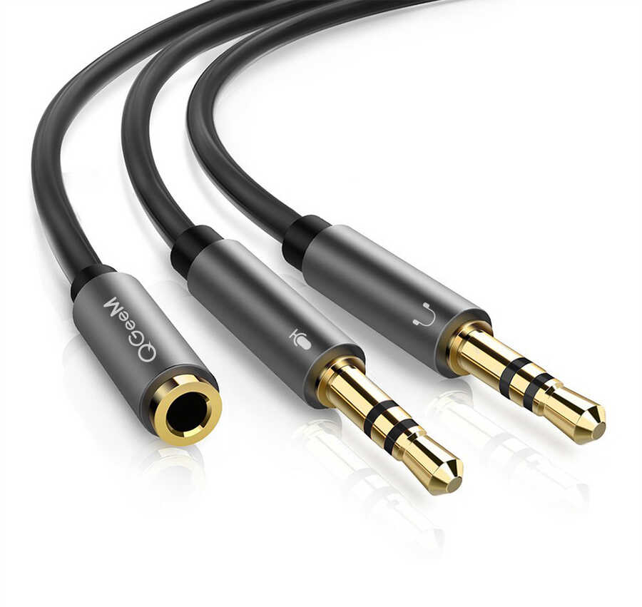 [RNZ-TA62053] Qgeem QG-AU06 3.5mm Çoğaltıcı Audio Kablo