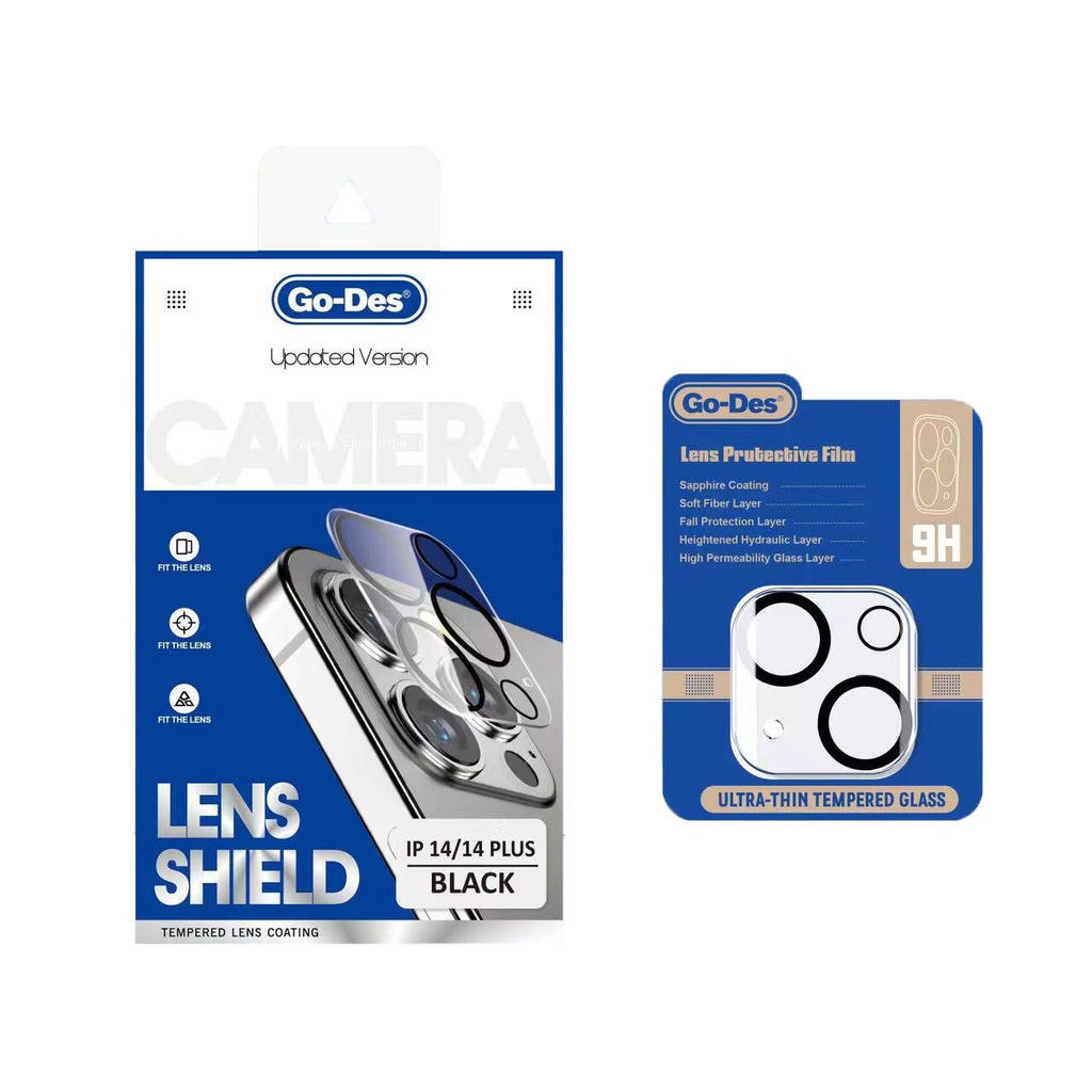 [RNZ-TA97079] Apple iPhone 14 Plus Uyumlu Go Des Lens Shield CL-14 Kamera Lens Koruyucu