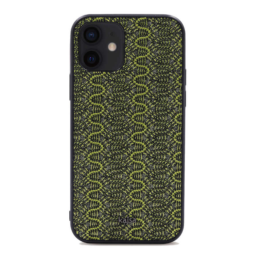 Apple iPhone 12 Uyumlu Kılıf Kajsa Glamorous Serisi Waterfall Pattern Kapak