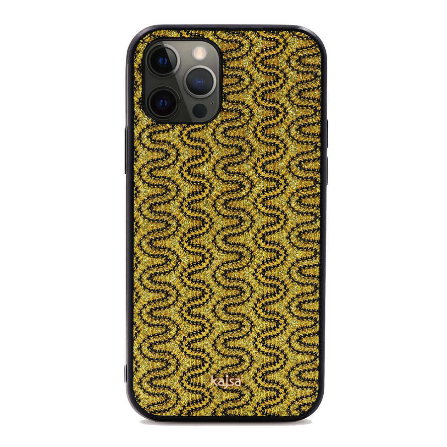 Apple iPhone 12 Pro Max Uyumlu Kılıf Kajsa Glamorous Serisi Waterfall Pattern Kapak